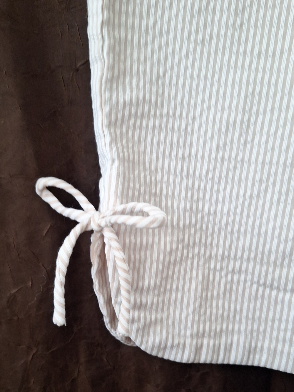 Chico's Perfect Stretch, Beige Pin-Stripe Sz 2 (US M/10) - Picture 2 of 8